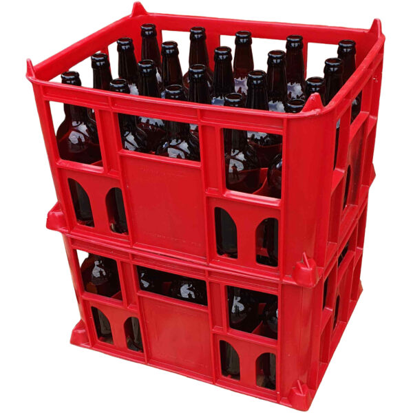 Red MT Crates with bottles