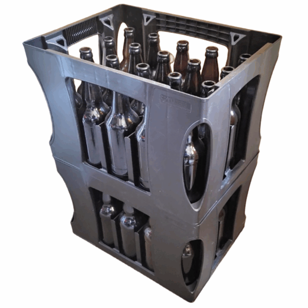 ECO Crates with recycled bottles